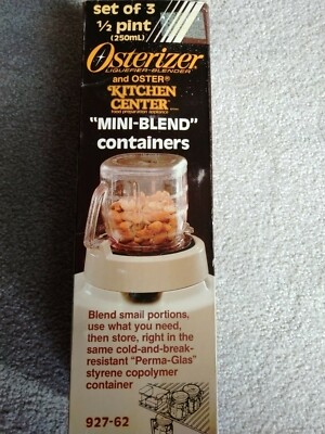  Vintage Osterizer mini blend container set of 3.