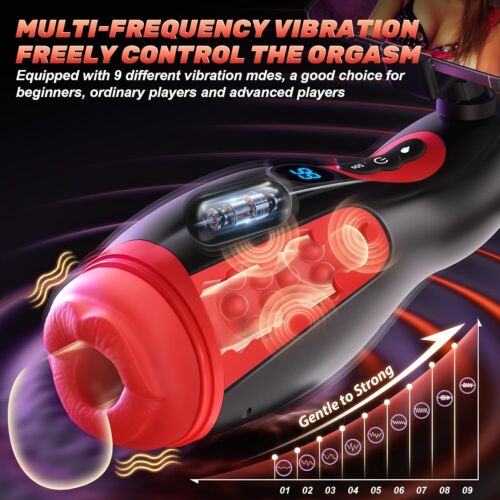 Male Masturbator Mens Sex Toys - Phone Holder Penis Pump Male Sex Toys with 9... - Picture 4 of 7