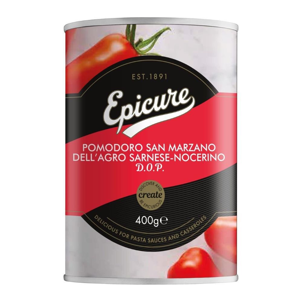 Epicure San Marzano Tomatoes 12x400g Italian Peeled Tomatoes