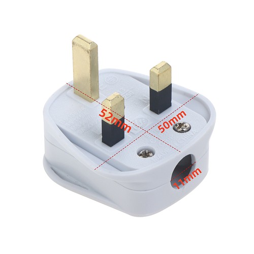3 Pin UK Mains Plug 13A Appliance Assembly Power Cord Fuse Wiring Connector - Photo 3/14