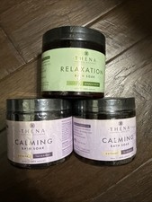3x Thena Natural Wellness Calming Relaxation Bath Soak Lavender Peppermint 16oz