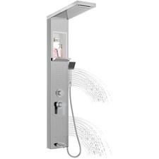 Duschpaneel Edelstahl 5 Funktionen Regendusche Wasserfall Brause