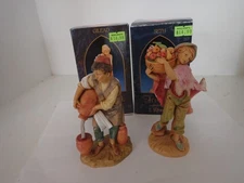 Fontanini Nativity For 5" Village Figures Gilead & Seth In Original Boxes