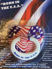 Billy Bob American Pride Pacifier   Baby Novelty Pacifier   BPA Free   Ages 3  mo