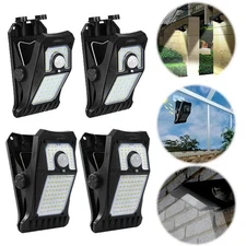 Clip On Solar Motion Lights Outdoor Waterproof, 1-4 Pack Fence Lights Outside US