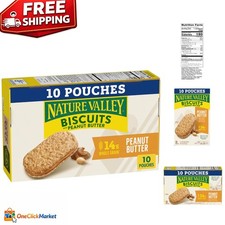 Whole Grain Peanut Butter Snack Bars - 10 Count, No Artificial Flavors, 13.5 oz
