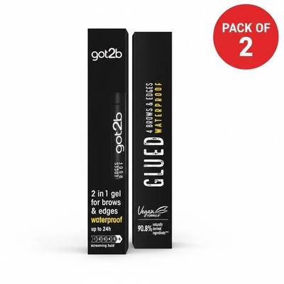 Got2b geklebt für Brows &Edges Augenbrauengel vegan wasserfest Augenbrauen BlackGel16ml2x