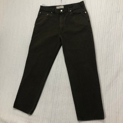 Levi's 550 Relaxed Fit Jeans Mens W38 L30 Olive Green Denim Pants