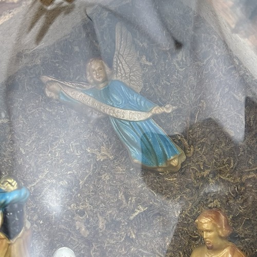 Vtg Hand Painted Nativity Set w/ 13 Figurines – Original Box Christmas Scene - Picture 4 of 13