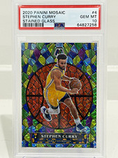 2020  Mosaic Stained Glass Stephen Curry  PSA 10
