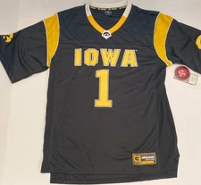 Iowa Hawkeyes NEW Large Football Jersey black/gold Colosseum #1