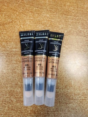 3 Pk: Milani Liquid Highlighter Conceal+ Perfect, #03  Molten  2526 (V4006)