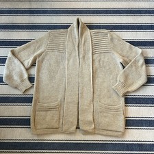 Alpaca Fina Open Cardigan Knit Sweater Made In Peru