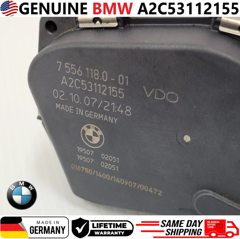 Cuerpo de acelerador GENUINO para BMW Serie 3 Serie 5 2007-2013 X3 X5 Z4, A2C53112155 Foto 3 de 4