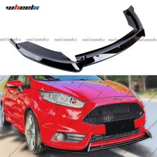 FOR FORD FIESTA ST MK7 GLOSS BLACK FRONT SPLITTER SPOILER LIP BODY KIT 2012-2017