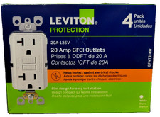 Leviton M32-GFNT2-4W GFCI Outlet- 4 Pack. NEW. FREE SHIPPING