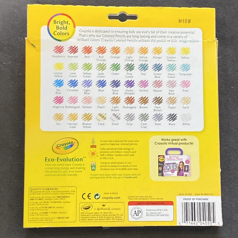 Crayola Colored Pencils 50 Count Pre-Sharpened 2014 Kids Adults Coloring NIOB - Image 2 of 4