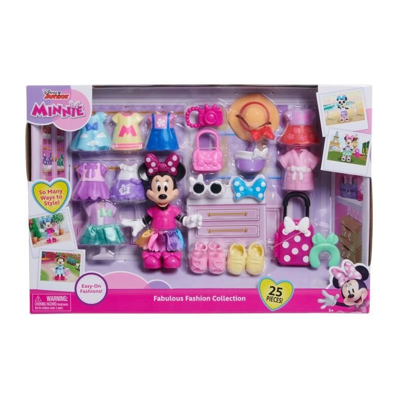 Poupée Minnie 15 cm Disney Fashion : le coffret cadeau idéal avec ses 25 tenues