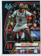 2024-25 Bowman University Chrome - Ace Bailey #1 Black Wave Refractor (RC)
