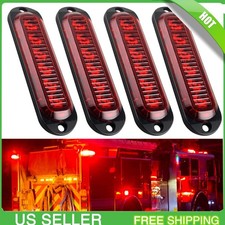 4x Red Led Side Marker Lights Clearance Turn Signal Lamp Fog Light Trailer Truck 4x Red Led Side Marker Lights Clearance Turn Signal Lamp Fog Light Trailer Truck