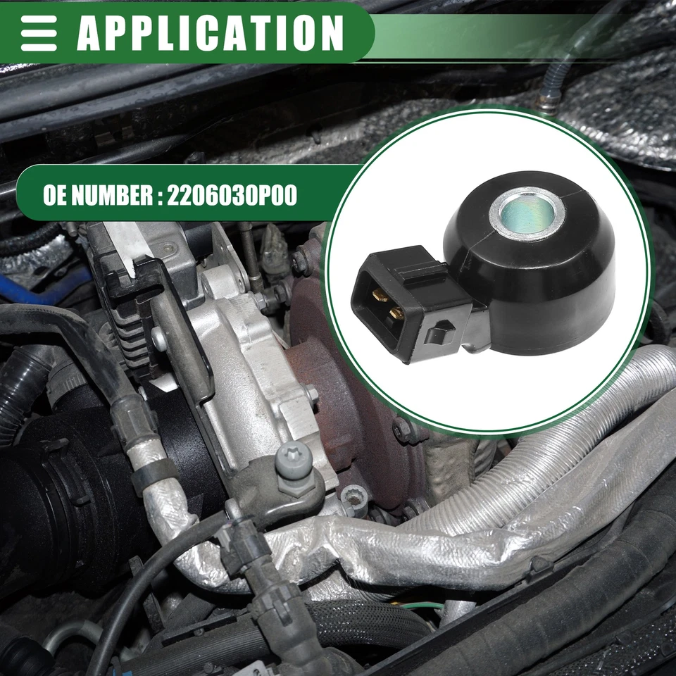 Sensor de detonación con sensor de golpe de encendido 2 piezas para Nissan 240SX Nº2206030P00 Foto 2 de 4