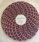 Set of 4 Round Woven Placemats Red, White and Blue 14¾" July 4th Decor NEW — photo 1