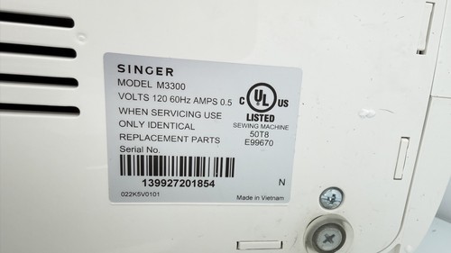 Neuwertige Singer M3300 Nähmaschine mit 97 Stichapplikationen - Bild 10 von 11