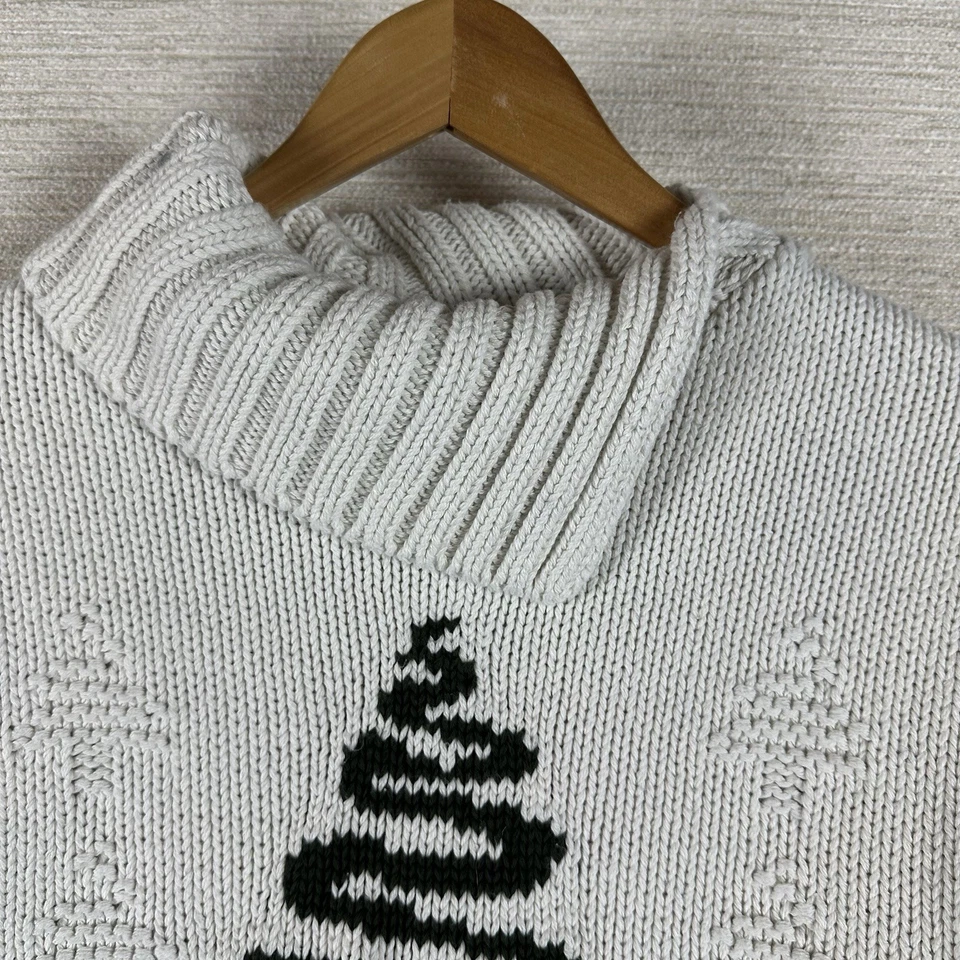 Suéter de Colección COTTON COUNTRY PARKHURST Cuello Capucha Árbol de Navidad Blanco roto Pequeño Foto 4 de 4