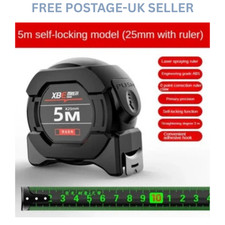 Laser Tape Measure Self Locking High-Precision Steel Tape Black-Fluorescent Wear