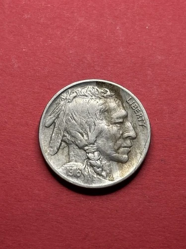 (1) Beautiful Toned Antique 1916-P Buffalo/Indian Head Nickel XF-EXTRA FINE
