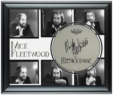 Fleetwood Mac Mick Signed Custom Framed Drum Head Drumhead Display ACOA