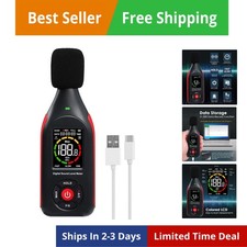 Decibel Meter Registratore di Dati di Livello Sonoro, Misuratore SPL Portatile Monitor di Rumore con...