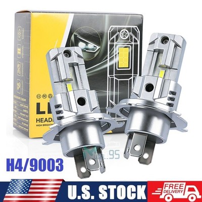 H4 9003 LED Bulb Hi/Lo Beam Conversion Kit White Car Headlight High Power
