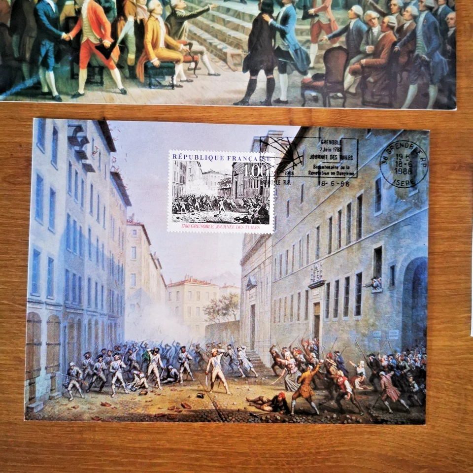 ⭐ FRANCE Lot 4 Documents Bicentenaire Révolution FR 1988 - FDC 1er Jour Timbre⭐ - Photo 3/4