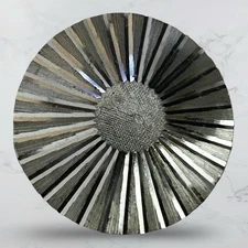 Vintage WEST GERMANY Scarf Clip Textured Silver Tone Round Signed