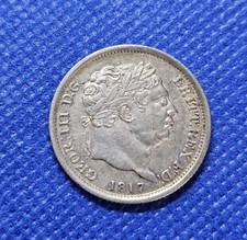 1817 Shilling George III British Silver Coin