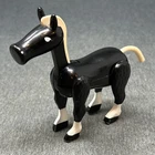 VTG Fisher Price Little People Black Horse Castle 993 Western Town Moveable Legs