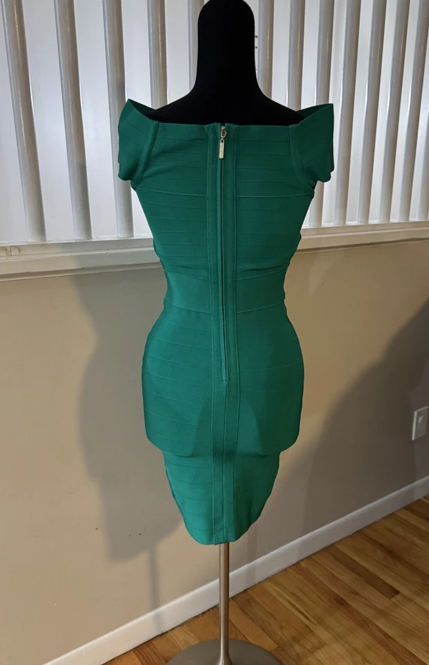 Guess by Marciano Green Dress Sz S Stretch Zipper - Image 2 of 4