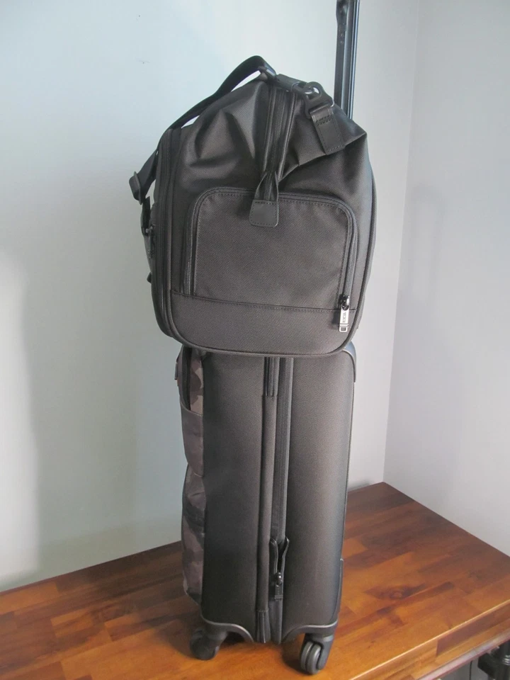 TUMI Fremont Luggage Set Camouflage Expandable Carry On Spinner-Black Duffle-NWT - Image 4 of 4