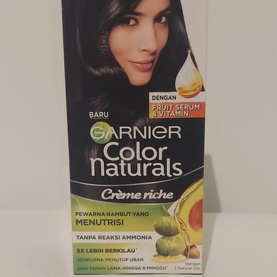 Garnier Color Naturals Hair Dye Cream Black Ammonia-Free with Natural Oils