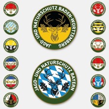 Jagdaufkleber Auto – Jagd & Naturschutz Hirsch – Landeswappen Sticker-wetterfest