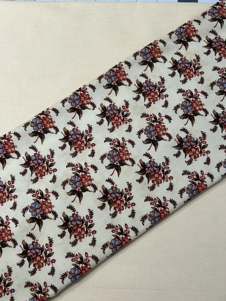 Civil War Fabric Victorias Crown by Brackman for MODA1 Yard X 44” Floral - Image 4 of 4