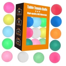 High Bounce & Durable ABS Mat Colored 3 Star Ping Pong pack of 12 - multicolour