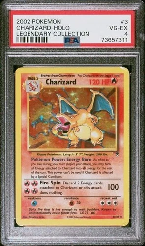 Charizard 3/110 PSA 4 - Holo Rare - Legendary Collection Pokémon TCG