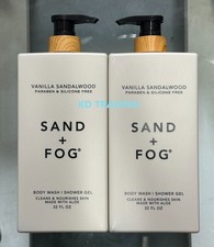 2-Pk SAND FOG VANILLA SANDALWOOD Aloe Nourishing Cleansing SHOWER GEL 32oz