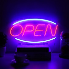 LED Open Sign Light USB Powered Neon Light For Window Store Bar Restaurant Door