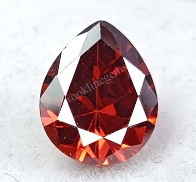 EGL Certified 3.95 Carat Natural Orange Sapphire Pear Shape Loose Gemstone 5DSZ