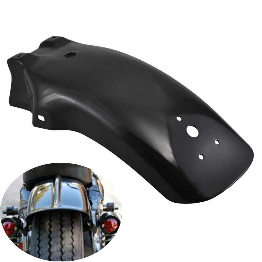 Guardabarros trasero de metal para motocicleta Chopper Cruisers Yamaha Honda Suzuki Foto 2 de 4