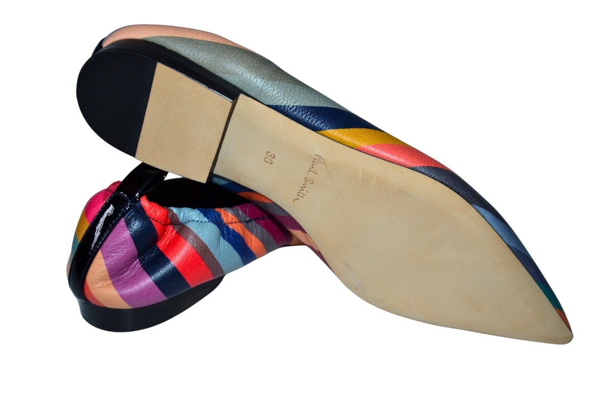 Paul Smith Mainline Womens “Lima” Swirl Stripe Leather 