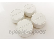 Rota Wheels Center Caps White Moda 4pcs Grid V Track R Aleica Gt3
